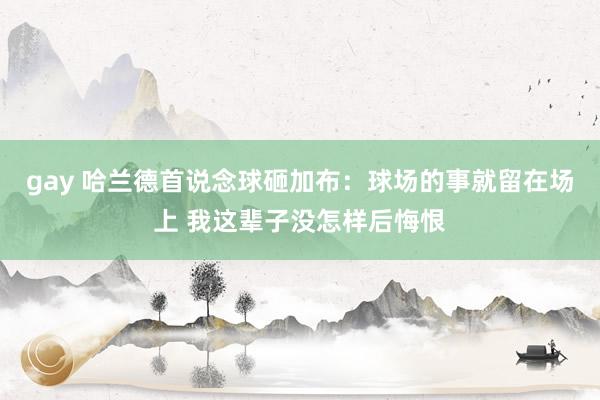 gay 哈兰德首说念球砸加布：球场的事就留在场上 我这辈子没怎样后悔恨
