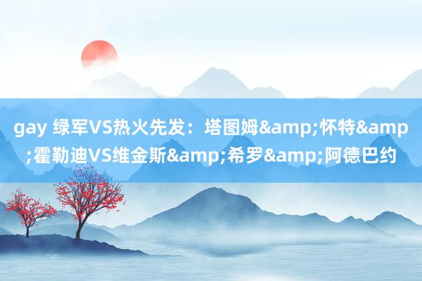 gay 绿军VS热火先发：塔图姆&怀特&霍勒迪VS维金斯&希罗&阿德巴约